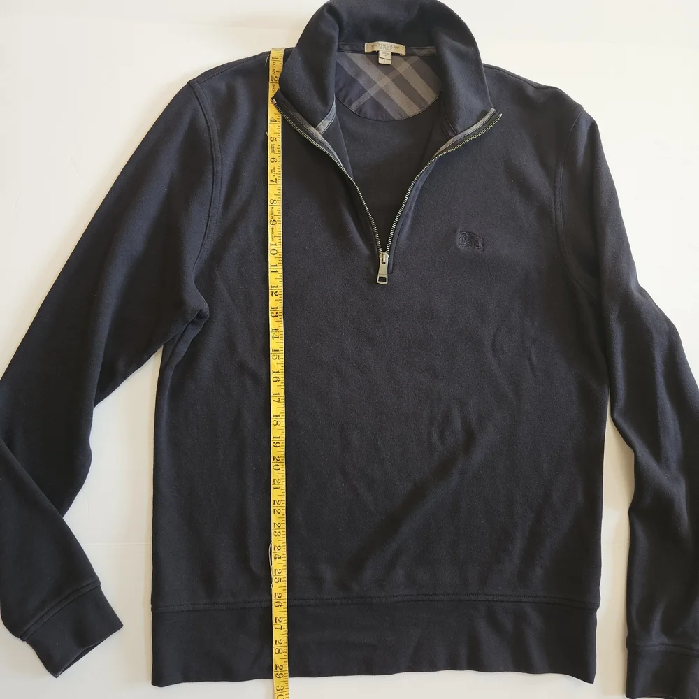 Burberry Brit Men's Large Navy Half Zip-Up Pullover - Picture 13 of 16